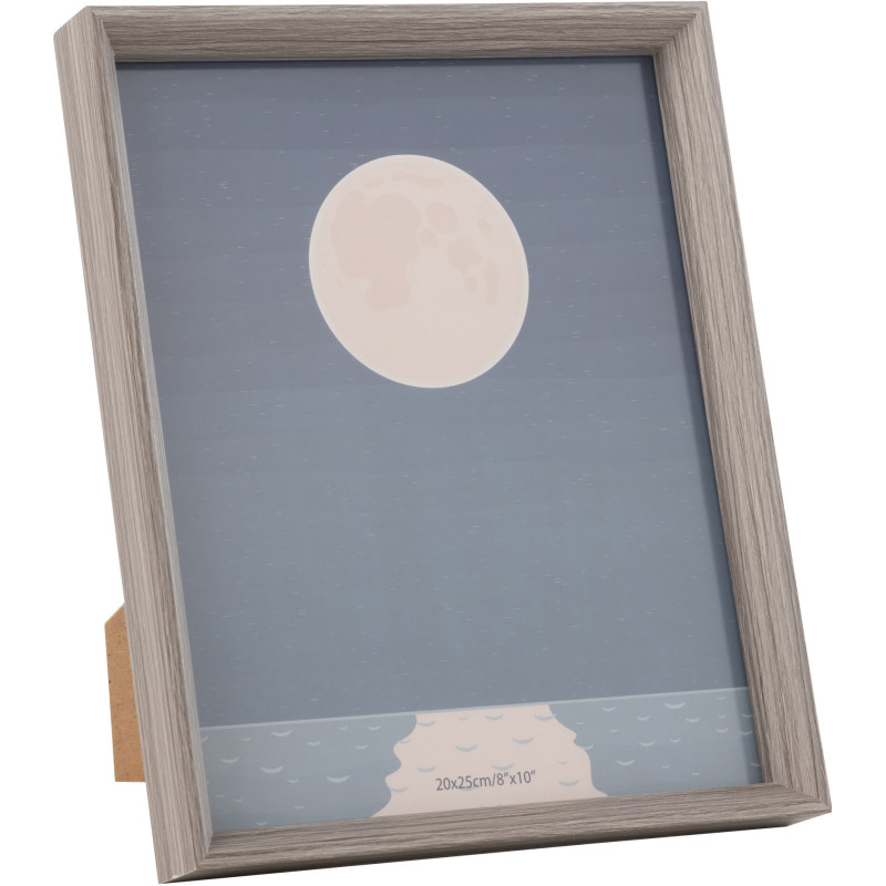 Cadre photo original en Bois Taupe pour photo 20x25 cm Sylvie - 1