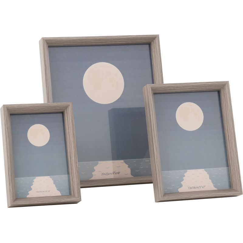 Cadre photo original en Bois Taupe pour photo 20x25 cm Sylvie - 3