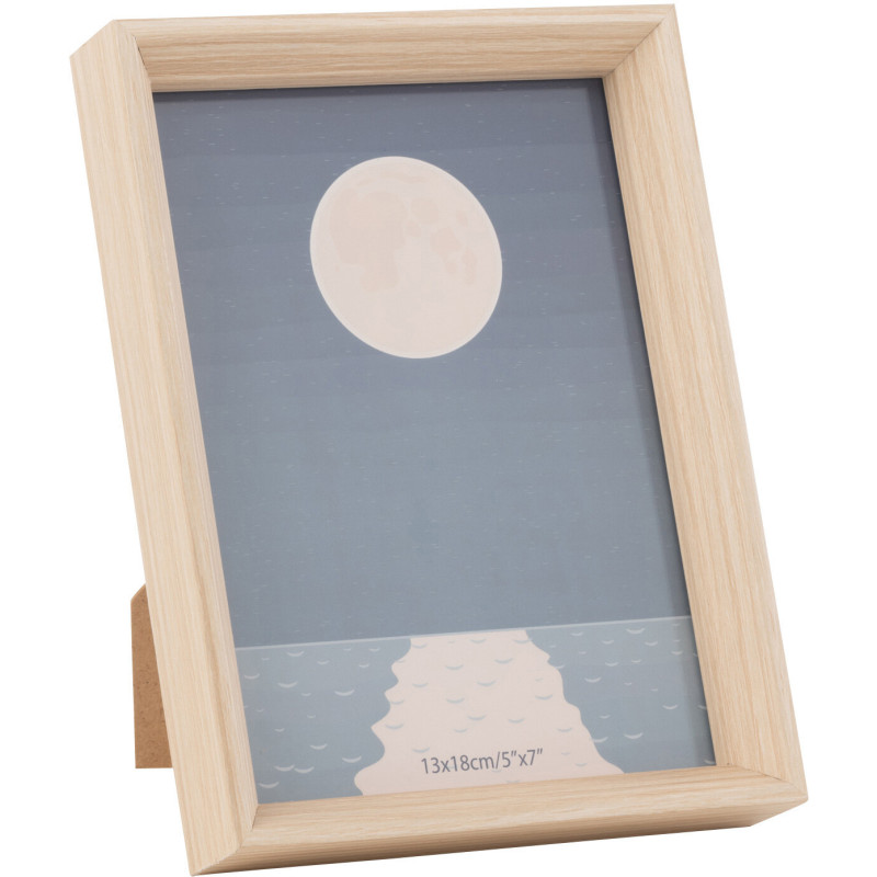 Cadre photo original en Bois Naturel pour photo 13x18 cm Sylvie - 1