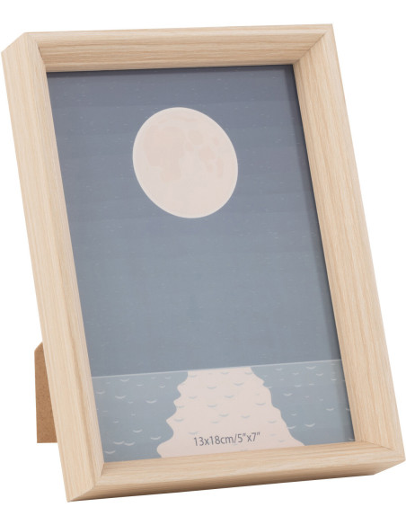 Cadre photo original en Bois Naturel pour photo 13x18 cm Sylvie - 1