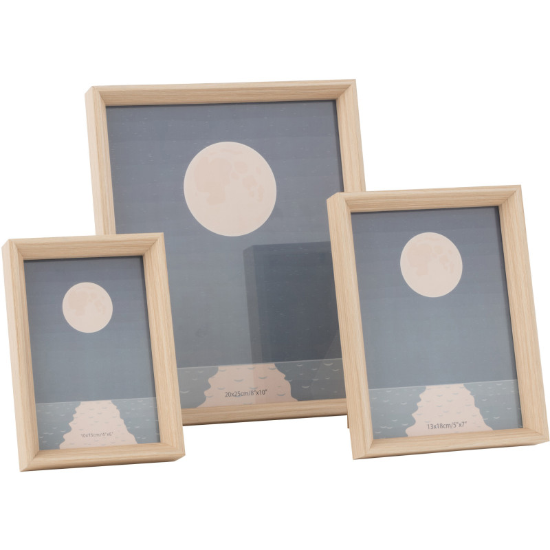 Cadre photo original en Bois Naturel pour photo 20x25 cm Sylvie - 3