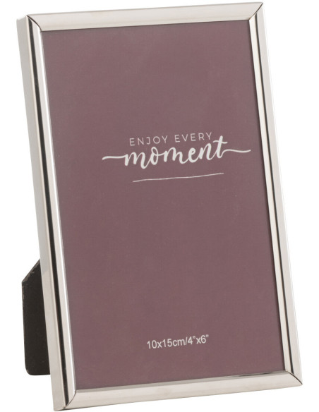 Cadre photo moderne chic en Métal Argenté pour photo 10x15 cm Tracy - 1