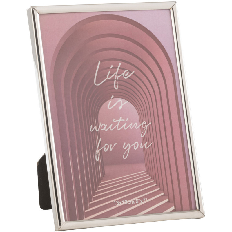 Cadre photo moderne chic en Métal Argenté pour photo 13x18 cm Tracy - 1