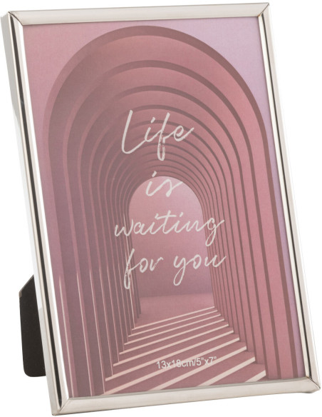 Cadre photo moderne chic en Métal Argenté pour photo 13x18 cm Tracy - 1