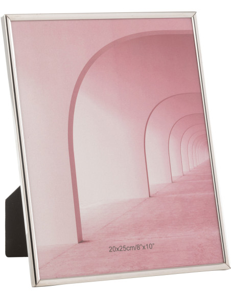 Cadre photo moderne chic en Métal Argenté pour photo 20x25 cm Tracy - 1