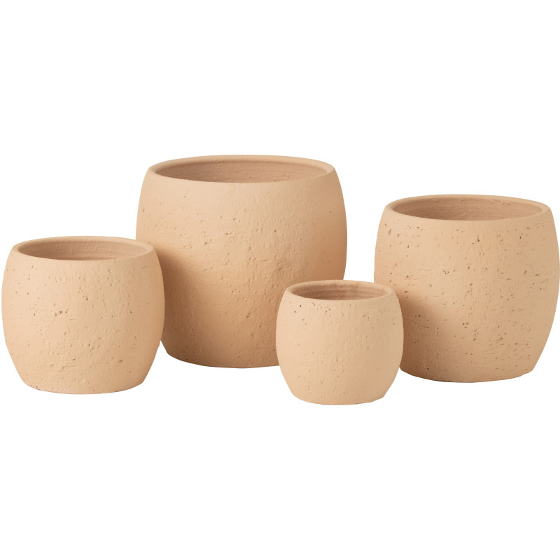 Cache-pot en Céramique Beige Enya Diamètre 28 cm - 3