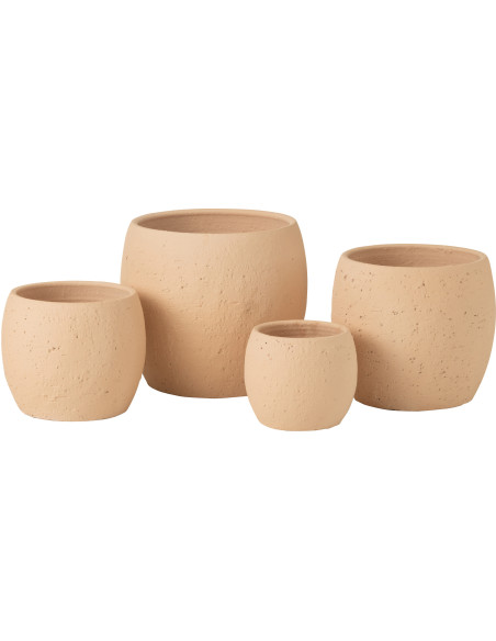 Cache-pot en Céramique Beige Enya Diamètre 28 cm - 3