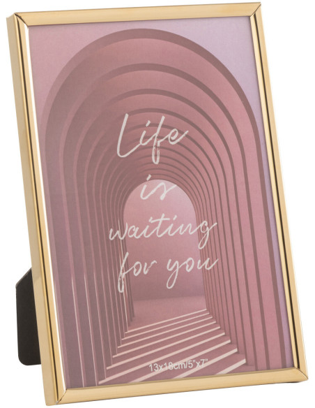 Cadre photo moderne chic en Métal Doré Brillant pour photo 13x18 cm Tracy - 1