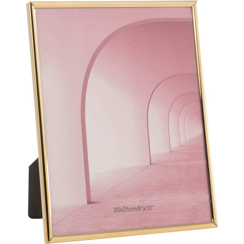 Cadre photo moderne chic en Métal Doré Brillant pour photo 20x25 cm Tracy - 1