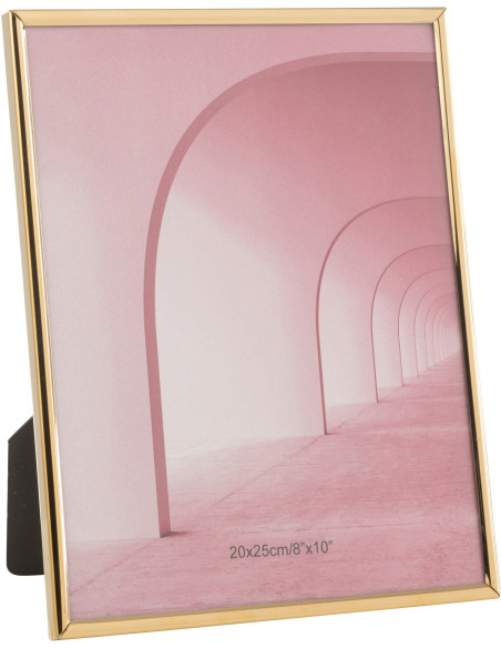 Cadre photo moderne chic en Métal Doré Brillant pour photo 20x25 cm Tracy - 1