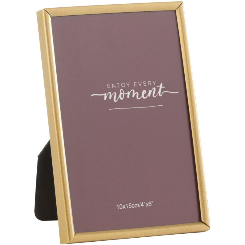 Cadre photo moderne chic en Métal Doré Mat pour photo 10x15 cm Tracy - 1
