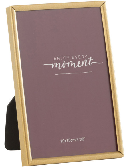 Cadre photo moderne chic en Métal Doré Mat pour photo 10x15 cm Tracy - 1