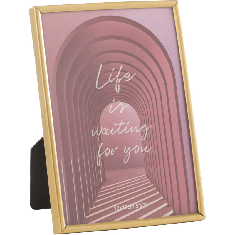 Cadre photo moderne chic en Métal Doré Mat pour photo 13x18 cm Tracy - 1