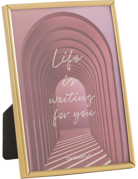 Cadre photo moderne chic en Métal Doré Mat pour photo 13x18 cm Tracy - 1