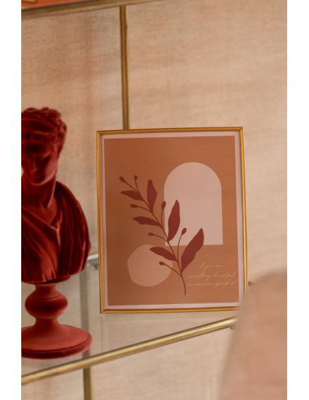 Cadre photo moderne chic en Métal Doré Mat pour photo 20x25 cm Tracy - 2