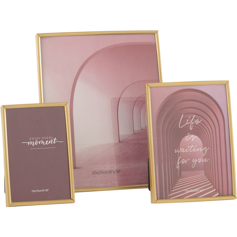 Cadre photo moderne chic en Métal Doré Mat pour photo 20x25 cm Tracy - 4