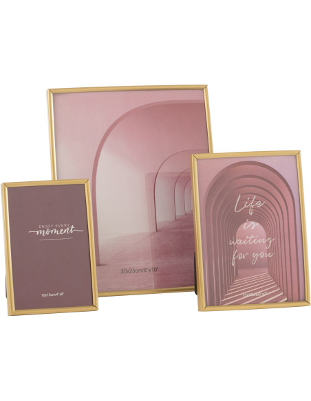 Cadre photo moderne chic en Métal Doré Mat pour photo 20x25 cm Tracy - 4