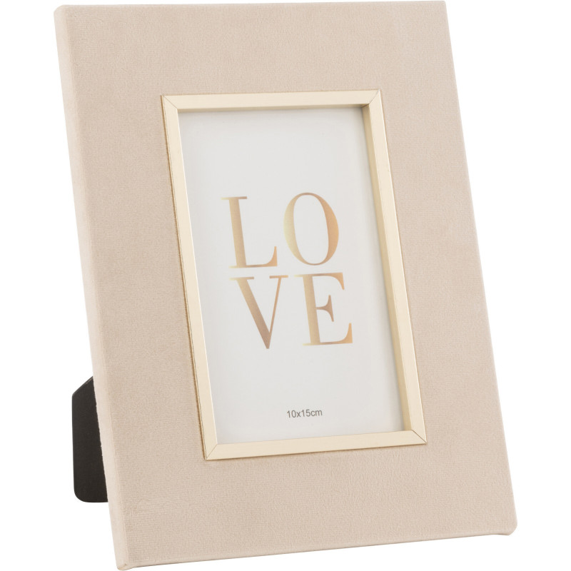 Cadre photo original en Velours Beige pour photo 10x15 cm Dita - 1