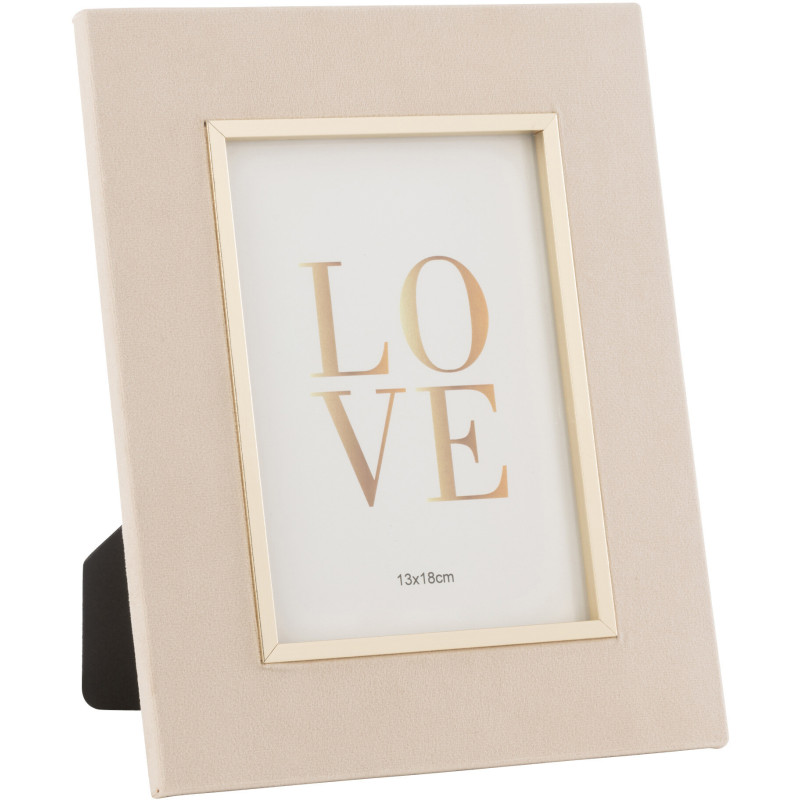 Cadre photo original en Velours Beige pour photo 13x18 cm Dita - 1