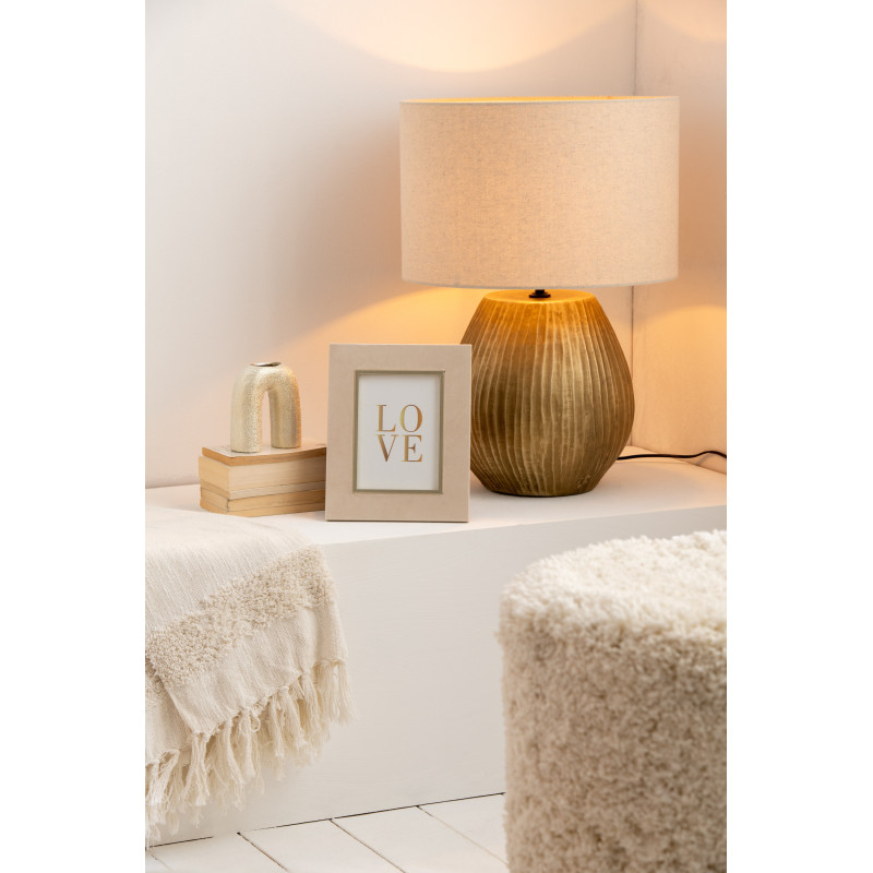 Cadre photo original en Velours Beige pour photo 13x18 cm Dita - 2