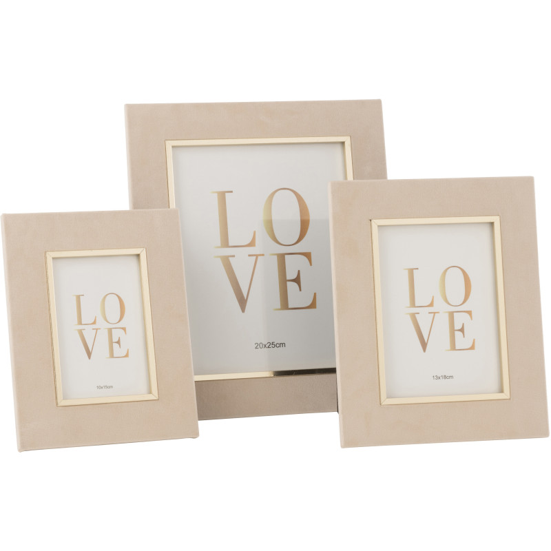 Cadre photo original en Velours Beige pour photo 20x25 cm Dita - 4