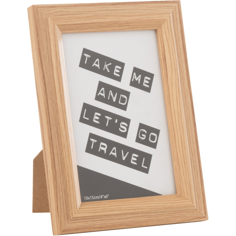 Cadre photo original en Bois Naturel pour photo 10x15 cm Bob - 1