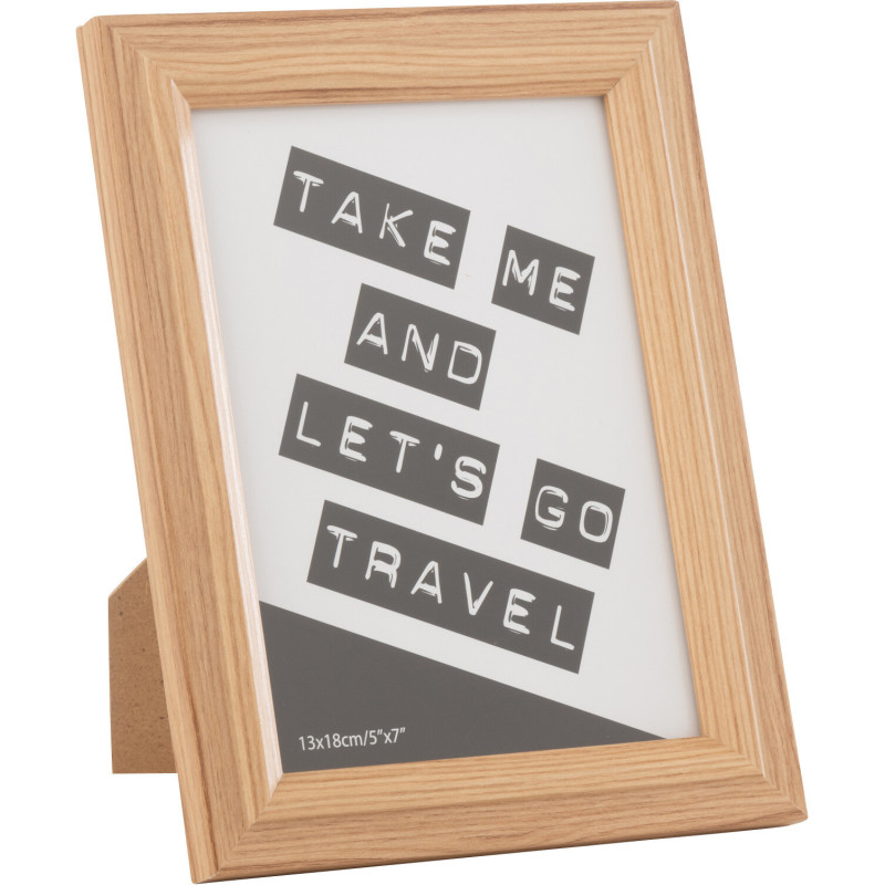 Cadre photo original en Bois Naturel pour photo 13x18 cm Bob - 1