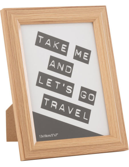 Cadre photo original en Bois Naturel pour photo 13x18 cm Bob - 1