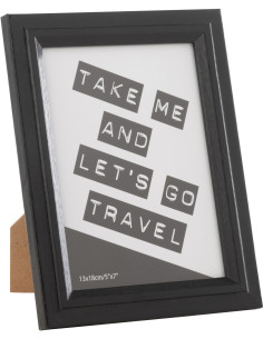 Cadre photo original en Bois Noir pour photo 13x18 cm Bob - 1