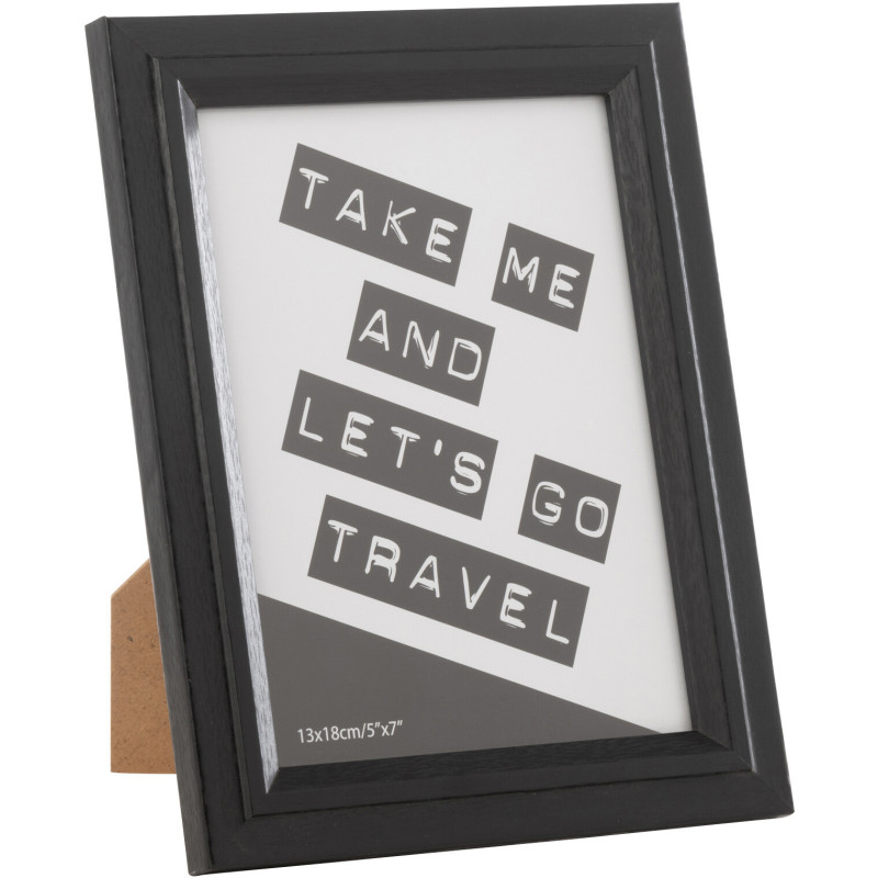 Cadre photo original en Bois Noir pour photo 13x18 cm Bob - 1