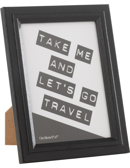 Cadre photo original en Bois Noir pour photo 13x18 cm Bob - 1