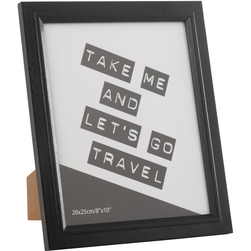 Cadre photo original en Bois Noir pour photo 20x25 cm Bob - 1