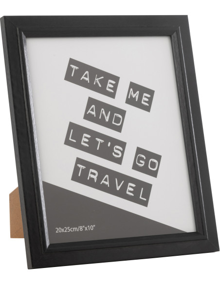 Cadre photo original en Bois Noir pour photo 20x25 cm Bob - 1