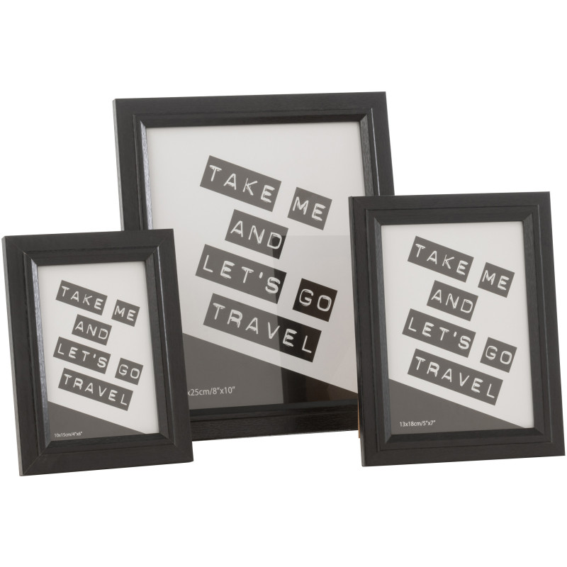 Cadre photo original en Bois Noir pour photo 20x25 cm Bob - 3