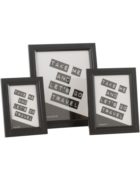 Cadre photo original en Bois Noir pour photo 20x25 cm Bob - 3