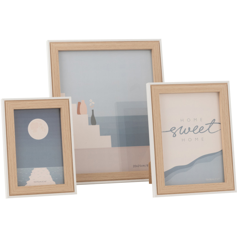 Cadre photo original en Bois Naturel Blanc pour photo 20x25 cm Chloé - 3