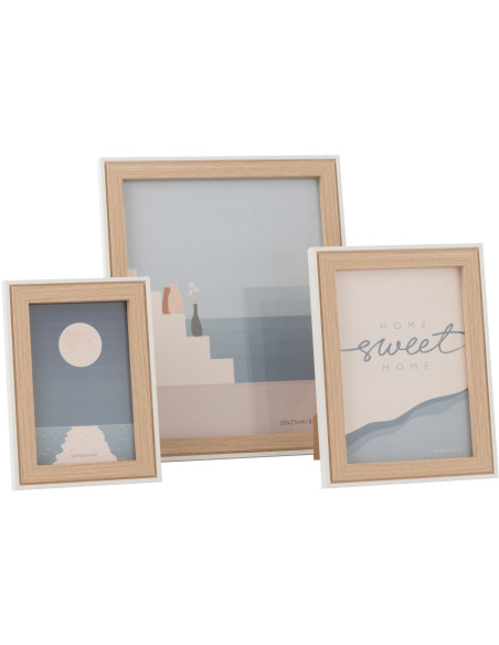 Cadre photo original en Bois Naturel Blanc pour photo 20x25 cm Chloé - 3