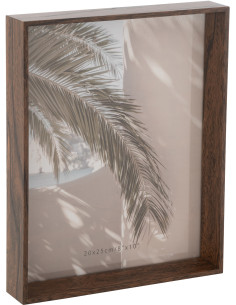 Cadre photo original en Bois Marron foncé pour photo 20x25 cm Moira - 1