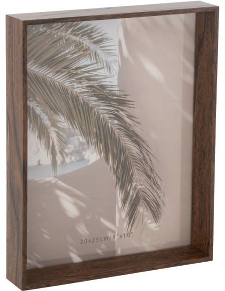Cadre photo original en Bois Marron foncé pour photo 20x25 cm Moira - 1