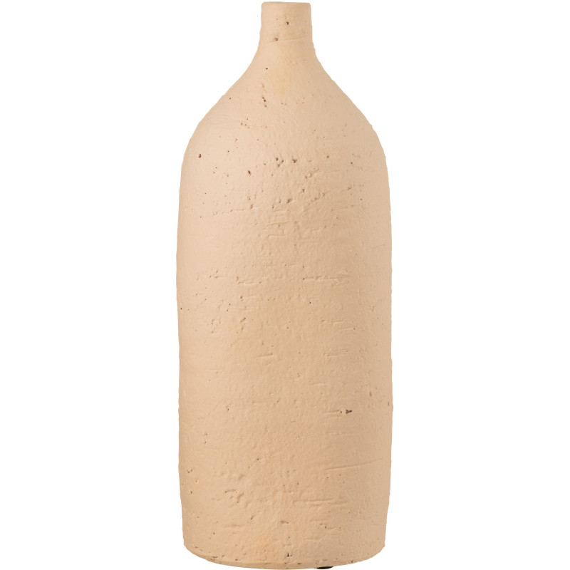 Vase Bouteille Enya Hauteur 40 cm en Céramique Beige - 1