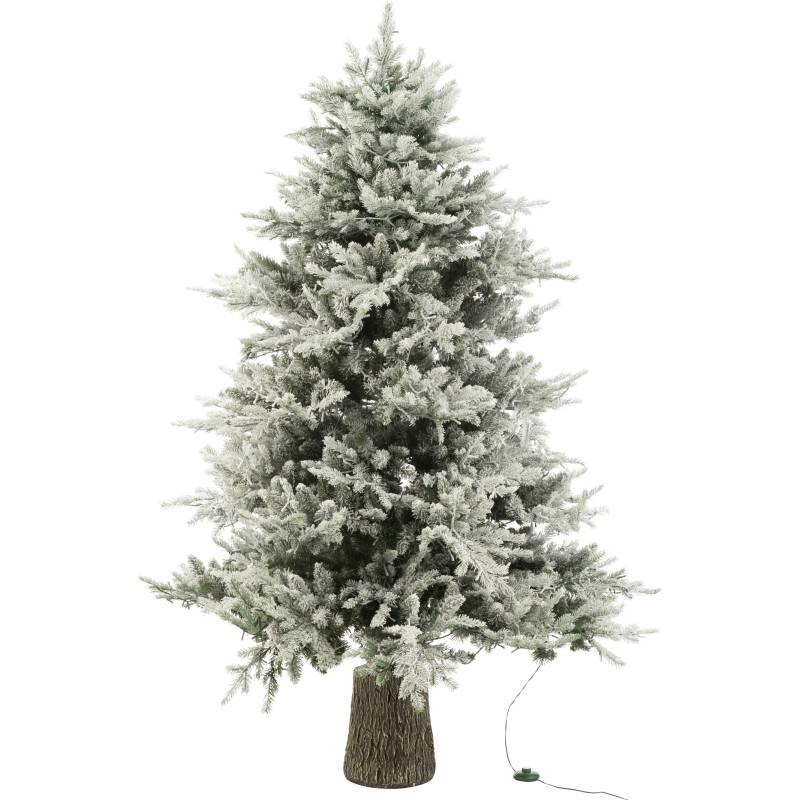 Arbre artificiel lumineux XL réaliste Sapin de Noël Hauteur 210 cm en Plastique Blanc Vert - 2