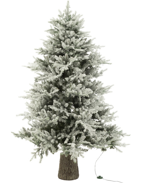 Arbre artificiel lumineux XL réaliste Sapin de Noël Hauteur 210 cm en Plastique Blanc Vert - 2