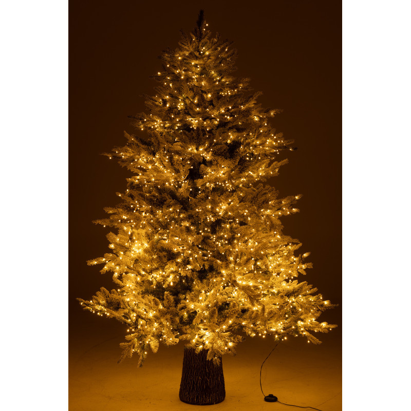 Arbre artificiel lumineux XL réaliste Sapin de Noël Hauteur 210 cm en Plastique Blanc Vert - 3