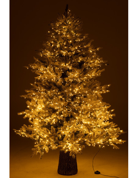 Arbre artificiel lumineux XL réaliste Sapin de Noël Hauteur 210 cm en Plastique Blanc Vert - 3