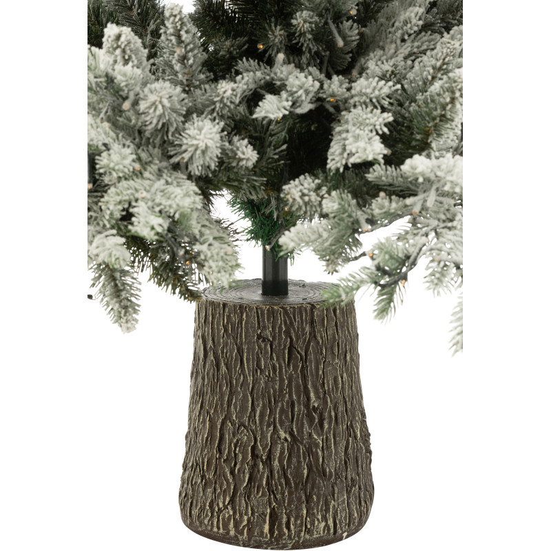 Arbre artificiel lumineux XL réaliste Sapin de Noël Hauteur 210 cm en Plastique Blanc Vert - 4