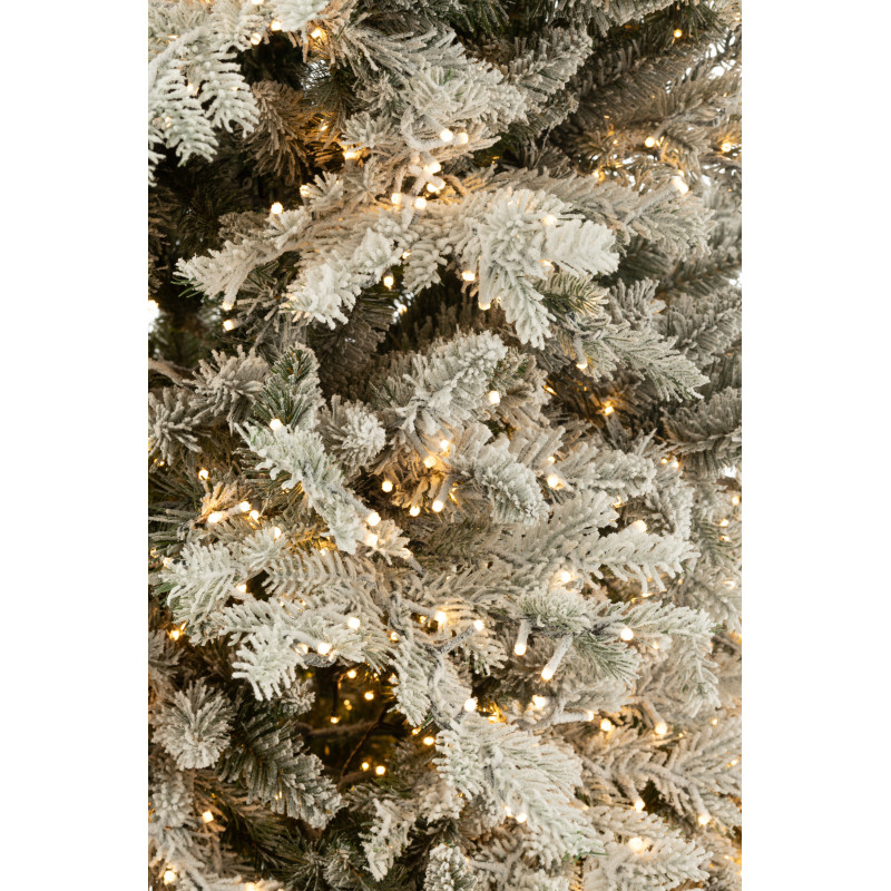 Arbre artificiel lumineux XL réaliste Sapin de Noël Hauteur 210 cm en Plastique Blanc Vert - 5