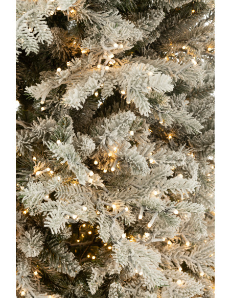 Arbre artificiel lumineux XL réaliste Sapin de Noël Hauteur 210 cm en Plastique Blanc Vert - 5