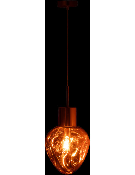 Suspension originale Diamètre 25 cm en Verre Cuivré Métal Doré Sorin - 4