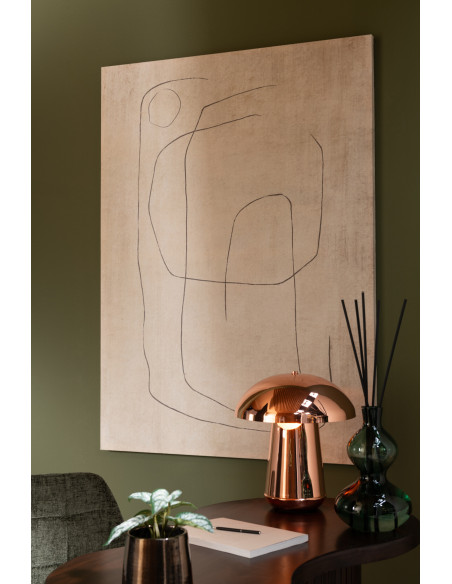 Lampe à poser originale Champignon Hauteur 43 cm en Métal Cuivré Boril - 5