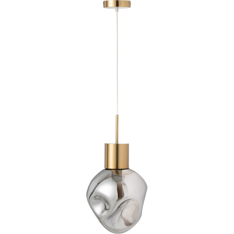 Suspension originale Diamètre 25 cm en Verre Gris Métal Doré Sorin - 3